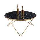 L12-FX kerek márványmintás dohányzóasztal, többféle