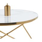 L12-FX kerek márványmintás dohányzóasztal, fehér