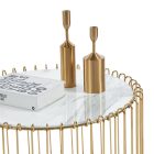 L13-FX kerek üveg dohányzóasztal, többféle