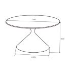 L19-FX kerek kerámia dohányzóasztal