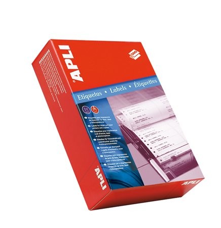 APLI Etikett, mátrixnyomtatókhoz, 3 pályás, 88,9x36 mm, APLI, 12000 etikett/csomag