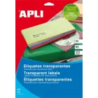 APLI Etikett, 48,5x25,4 mm, poliészter, kerekített sarkú, APLI, átlátszó, 440 etikett/csomag