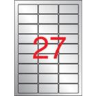 APLI Etikett, 63,5x29,6 mm, poliészter, időjárásálló, kerekített sarkú, APLI, ezüst, 540 etikett/csomag