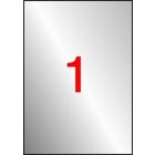 APLI Etikett, 210x297 mm, poliészter, időjárásálló, APLI, ezüst, 20 etikett/csomag