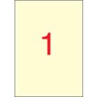 APLI Etikett, 210x297 mm, színes, APLI, krémszínű, 20 etikett/csomag