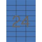 APLI Etikett, 70x37 mm, színes, APLI, kék, 2400 etikett/csomag