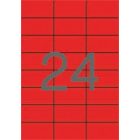 APLI Etikett, 70x37 mm, színes, APLI, piros, 2400 etikett/csomag
