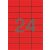 APLI Etikett, 70x37 mm, színes, APLI, piros, 2400 etikett/csomag