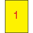 APLI Etikett, 210x297 mm, színes, APLI, sárga, 100 etikett/csomag
