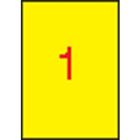   APLI Etikett, 210x297 mm, színes, APLI, sárga, 100 etikett/csomag