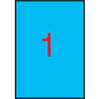 APLI Etikett, 210x297 mm, színes, APLI, kék, 100 etikett/csomag