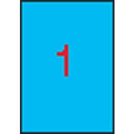   APLI Etikett, 210x297 mm, színes, APLI, kék, 100 etikett/csomag