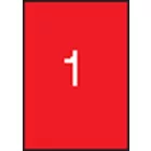APLI Etikett, 210x297 mm, színes, APLI, piros, 100 etikett/csomag