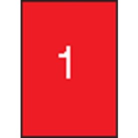   APLI Etikett, 210x297 mm, színes, APLI, piros, 100 etikett/csomag