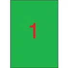 APLI Etikett, 210x297 mm, színes, APLI, zöld, 100 etikett/csomag