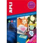 APLI Etikett, 70x37 mm, színes, APLI, pasztell rózsaszín, 480 etikett/csomag