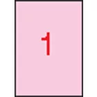 APLI Etikett, 210x297 mm, színes, APLI, pasztell rózsaszín, 20 etikett/csomag