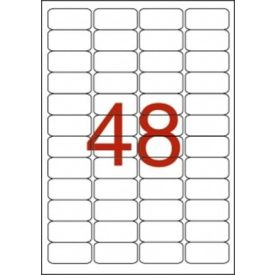   APLI Etikett, 45,7x21,2 mm, poliészter, időjárásálló, kerekített sarkú, APLI, 960 etikett/csomag