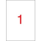 APLI Etikett, 210x297 mm, poliészter, matt fehér időjárásálló, APLI, 100 etikett/csomag