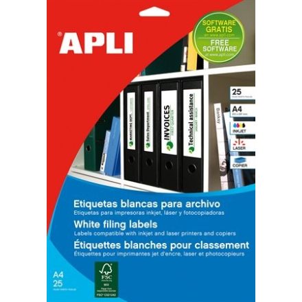 APLI Etikett, univerzális, 190x61 mm, APLI, 100 etikett/csomag