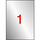 APLI Etikett, 210x297 mm, poliészter, időjárásálló, APLI, ezüst, 100 etikett/csomag