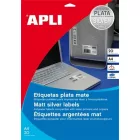 APLI Etikett, 210x297 mm, poliészter, időjárásálló, APLI, ezüst, 100 etikett/csomag