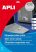 APLI Etikett, 210x297 mm, poliészter, időjárásálló, APLI, ezüst, 100 etikett/csomag