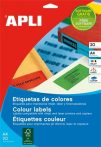   APLI Etikett, 105x148 mm, színes, APLI, kék, 80 etikett/csomag