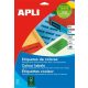 APLI Etikett, 105x148 mm, színes, APLI, zöld, 80 etikett/csomag