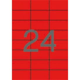   APLI Etikett, 70x37 mm, színes, APLI, piros, 480 etikett/csomag