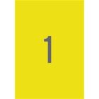 APLI Etikett, 210x297 mm, színes, APLI, sárga, 20 etikett/csomag