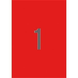   APLI Etikett, 210x297 mm, színes, APLI, piros, 20 etikett/csomag