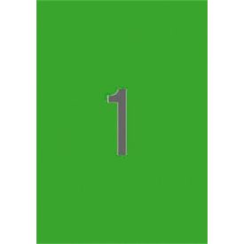   APLI Etikett, 210x297 mm, színes, APLI, zöld, 20 etikett/csomag