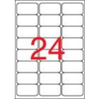 APLI Etikett, univerzális, 64x33,9 mm, kerekített sarkú, APLI, 2400 etikett/csomag