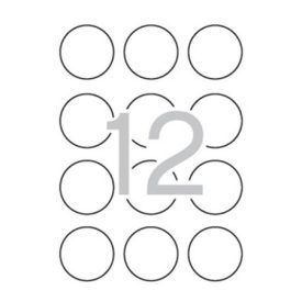   APLI Etikett, 60 mm kör, színes, APLI, neon sárga, 240 etikett/csomag