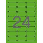 APLI Etikett, 64x33,9 mm, színes, kerekített sarkú, APLI, neon zöld, 480 etikett/csomag