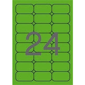   APLI Etikett, 64x33,9 mm, színes, kerekített sarkú, APLI, neon zöld, 480 etikett/csomag