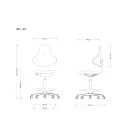 UNIQUE Lora munkaszék, lábtartó gyűrűvel