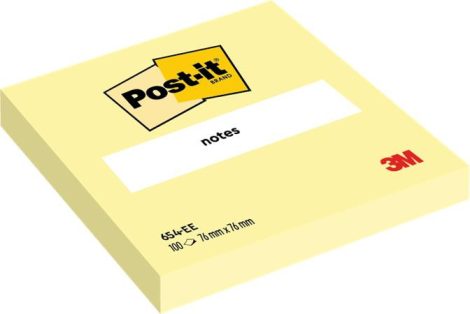 3M Postit öntapadó jegyzettömb, sárga 76x76
