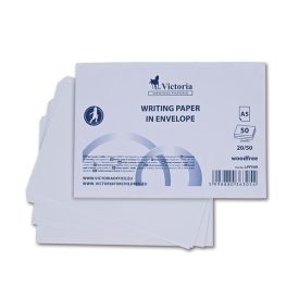   VICTORIA Írólap, famentes, A5, 20/50, VICTORIA "Borítékos" 60g