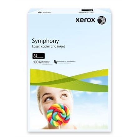 Másolópapír, színes, A3, 80 g, XEROX "Symphony", világoskék (pasztell)