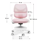 Mark Adler Junior 5.0 ergonomikus gyermekszék, rózsaszín