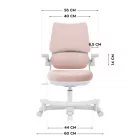 Mark Adler Junior 5.7 ergonomikus gyermekszék, rózsaszín
