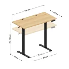 Mark Adler Leader 6.9 elektromos íróasztal, 120 cm, fekete-tölgy