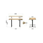 Mark Adler Leader 7.0 elektromos íróasztal, 120 cm, fekete-fa