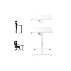 Mark Adler Leader 7.0 elektromos íróasztal, 120 cm, fehér