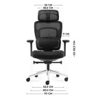 Mark Adler Visioner 6.1 ergonomikus irodai szék, masszázs funkcióval, fekete