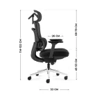 Mark Adler Visioner 6.1 ergonomikus irodai szék, masszázs funkcióval, fekete