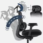 Mark Adler Visioner 6.1 ergonomikus irodai szék, masszázs funkcióval, fekete