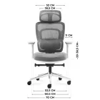 Mark Adler Visioner 8.3 ergonomikus irodai szék, masszázs funkcióval, szürke